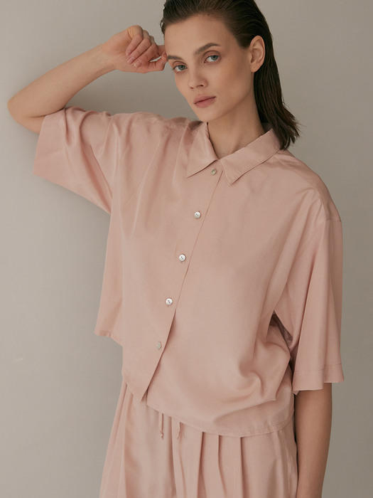 Shirt & Shorts Matching Set (Shell Pink)