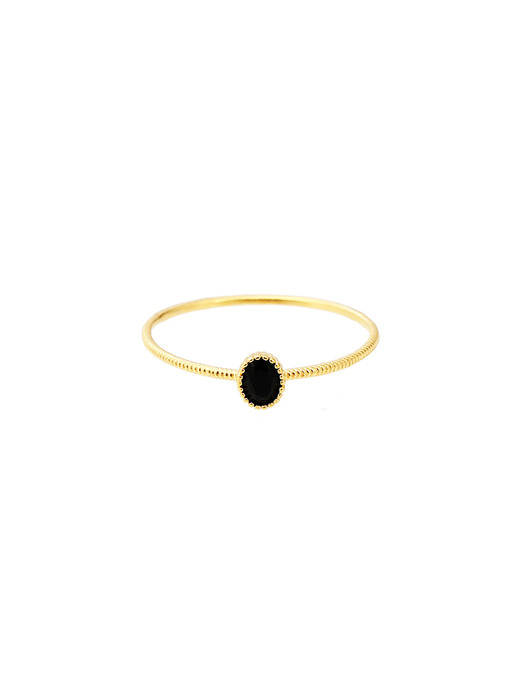 [Silver925] black stone ring