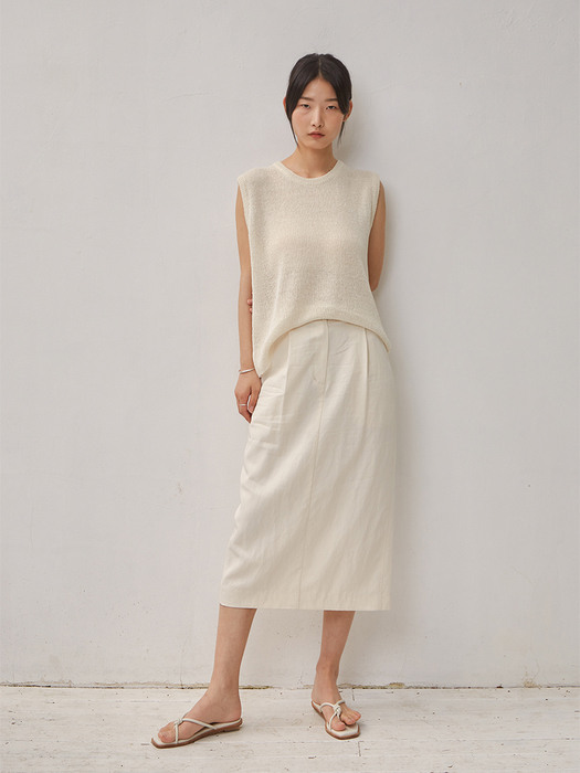 Soft Stitch Skirt [Cream]