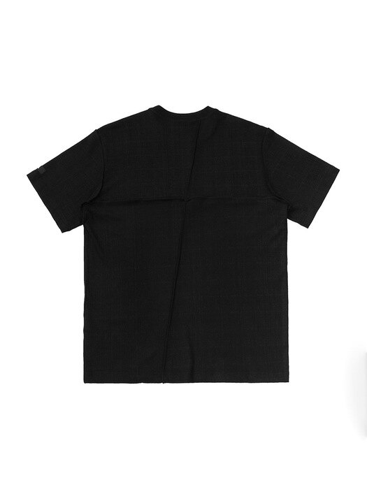 CUTOUT OVERLOCK TEE BLACK