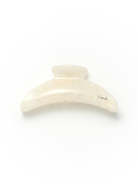 Crescent Hair Claw Clip (Moonlit White)