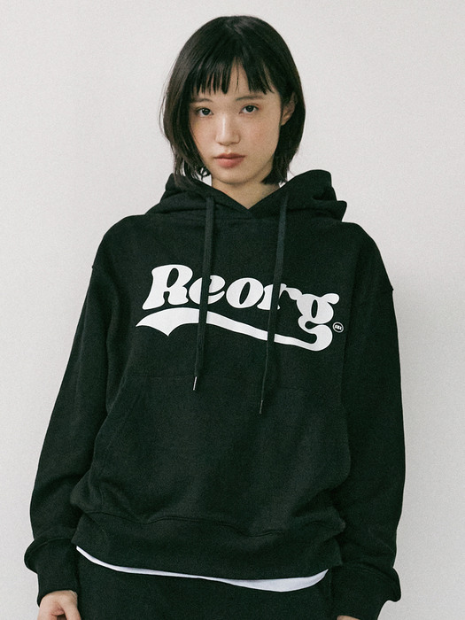 NUE REORG WAVY LOGO HOOD BLACK