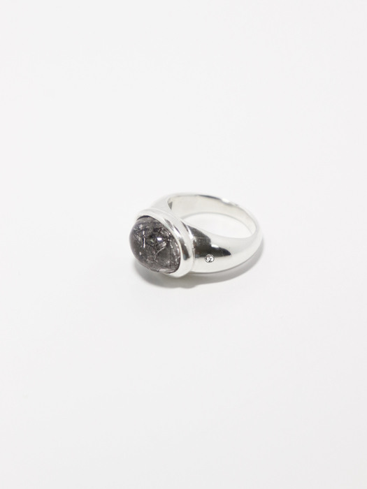 grandma ring (black rutile quartz)