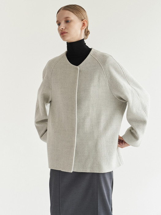 Round wool coat [3 colors]