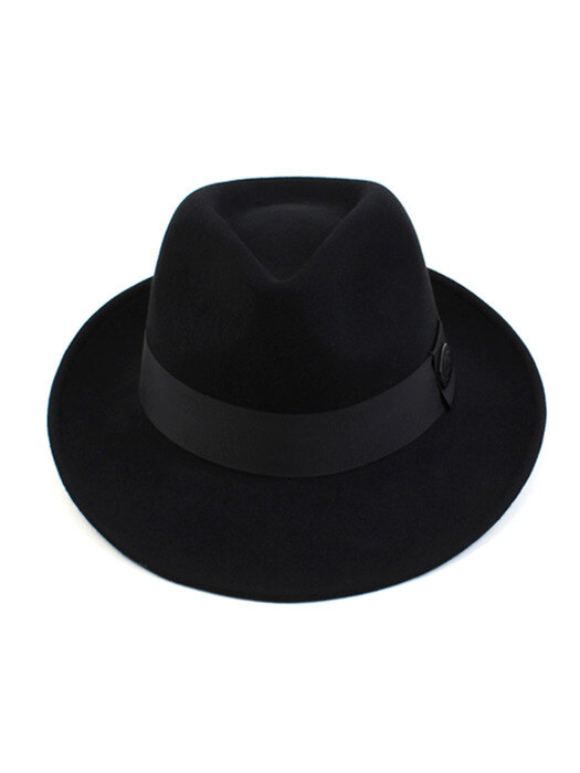 BU Black Long Wool Fedora 울페도라