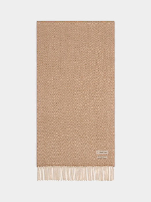 Royal Baby Alpaca Muffler - Herringbone Beige