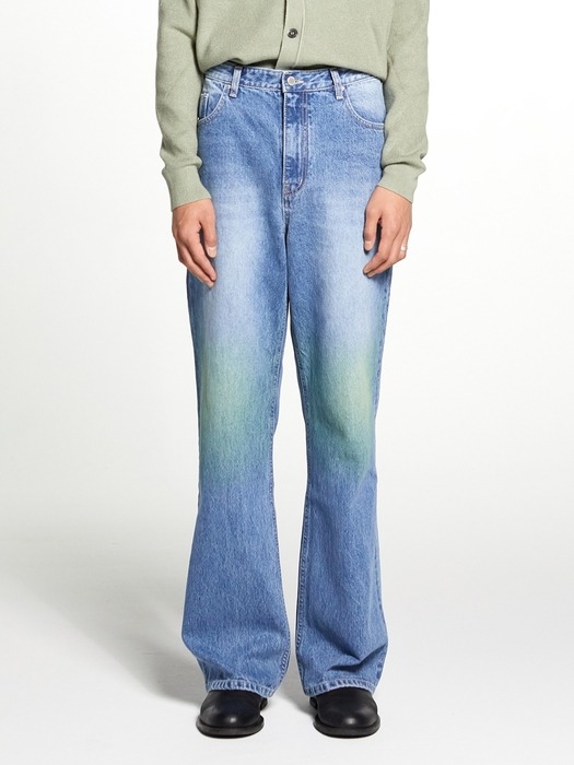Ionic Moss Painted Mid Blue Jean