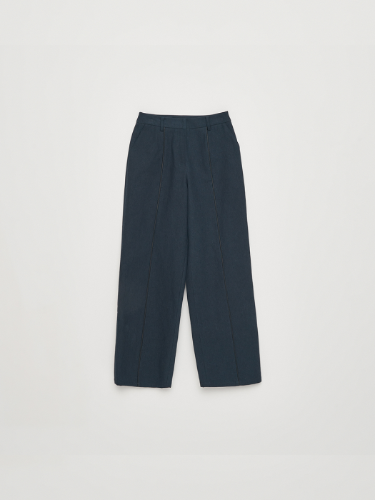 STRIPE PIPPING TROUSER IN NAVY