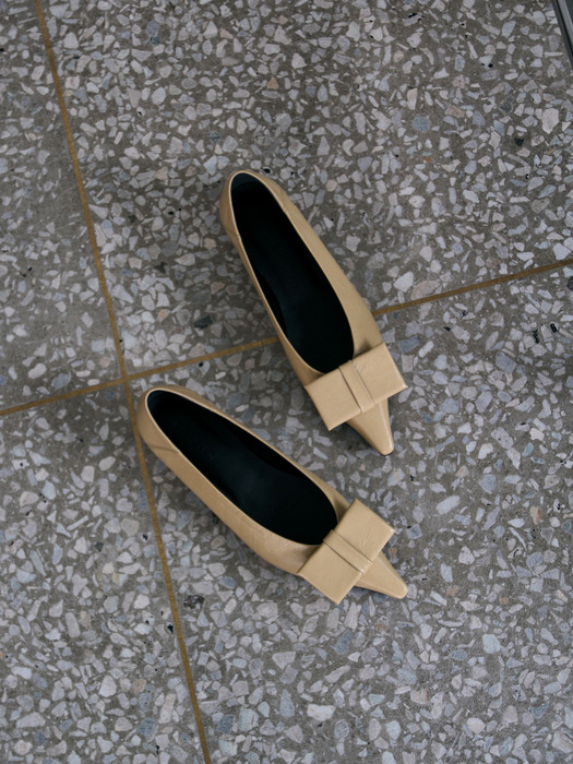 square bow flat shoes_CB0046(4color)