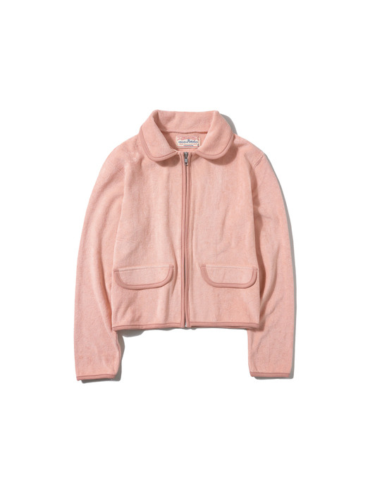 O3703 Soft terry jacket_Dusty pink