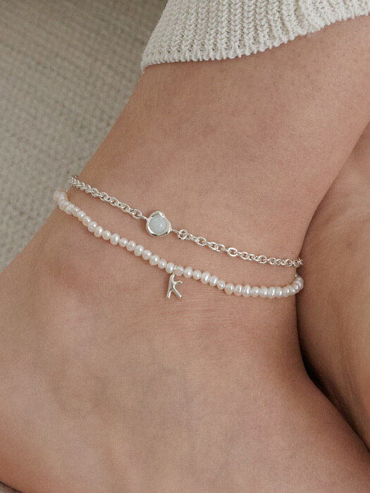 pearl ABC anklet (A~Z)(발찌)