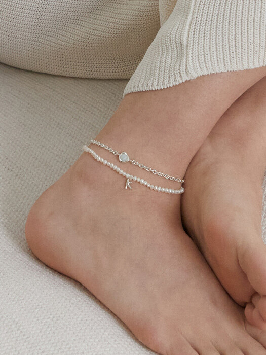 pearl ABC anklet (A~Z)(발찌)