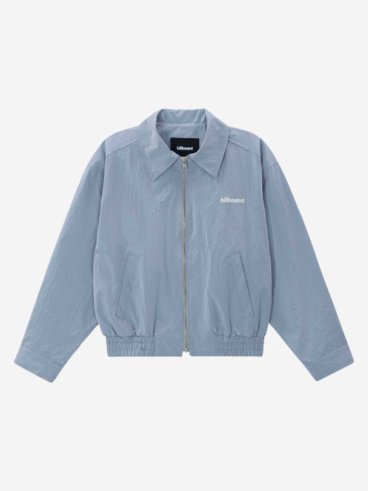 Solid Collar Blouson_Sky Blue