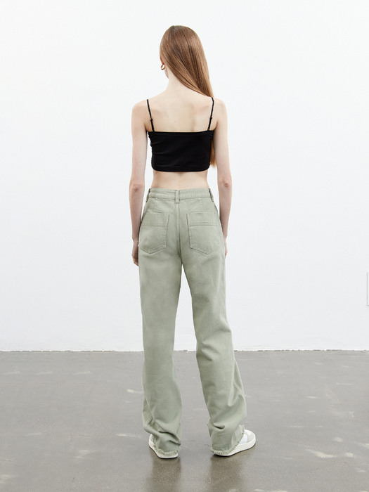 W COULEUR DENIM PANTS light green