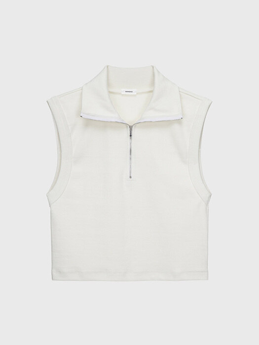 Zip-up sleeveless (3COLOR)