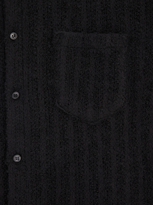 울 크로셰 셔츠 (블랙)
