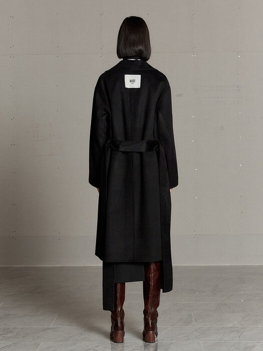 NU MANET Cashmere Blended Handmade Coat_Deep Black