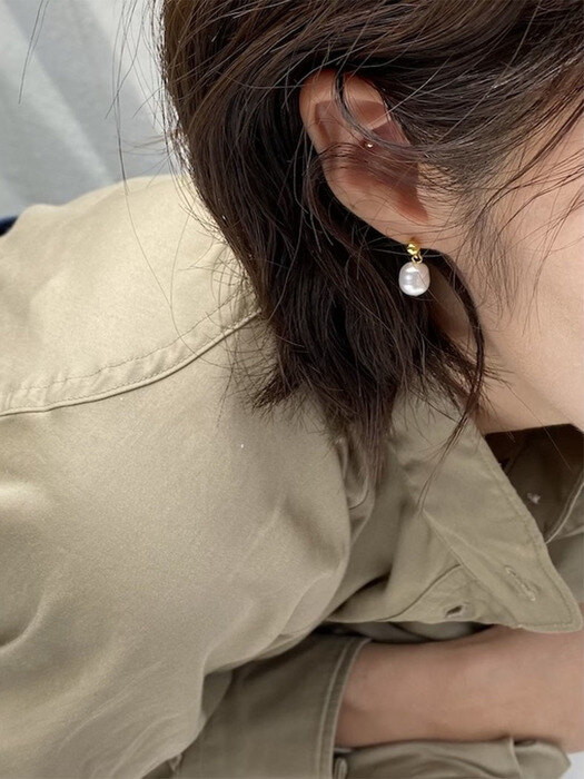 [925 silver] Deux.silver.126 / pluie earring (2 color)