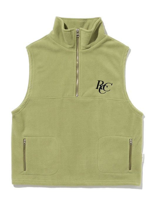 RCC Fleece Half Zipup Vest [GREEN]