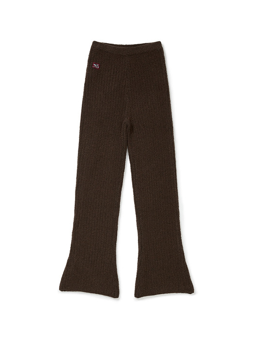 RB Long Slim Knit Pants Brown