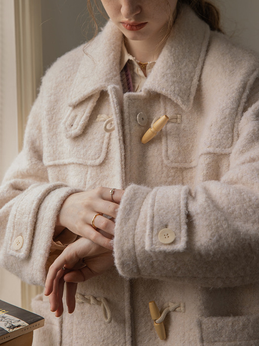 HINATA woolen duffle coat_ivory