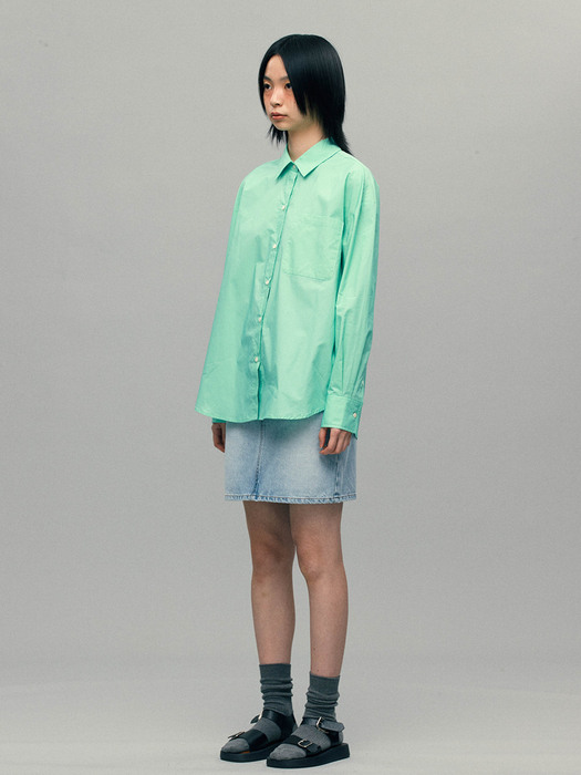 Classic Logo Cotton Shirt (Mint)