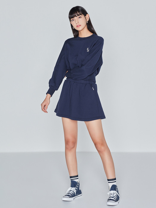 CROP SWEATSHIRT (NAVY)