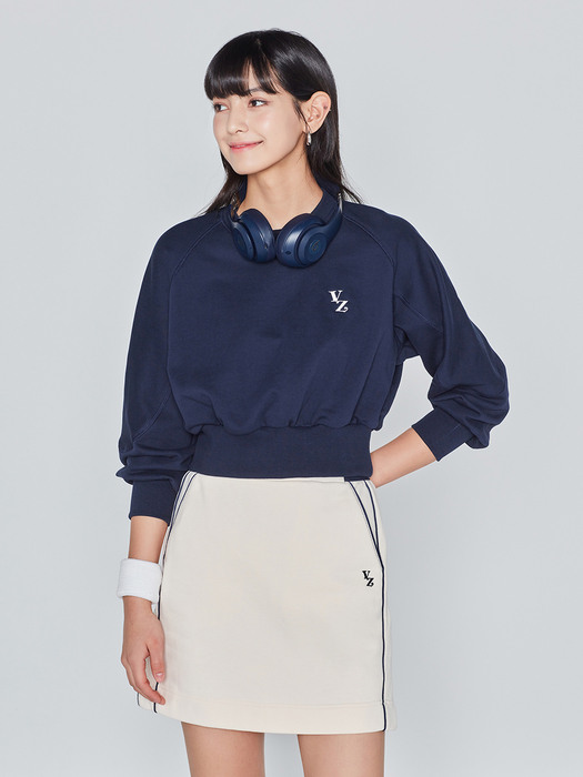 CROP SWEATSHIRT (NAVY)