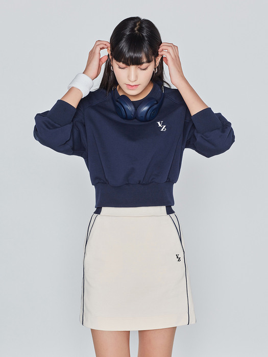 CROP SWEATSHIRT (NAVY)