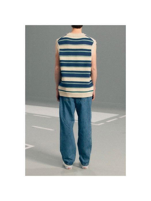 [black label] multi stripes knit vest_CLWAM23112BUX