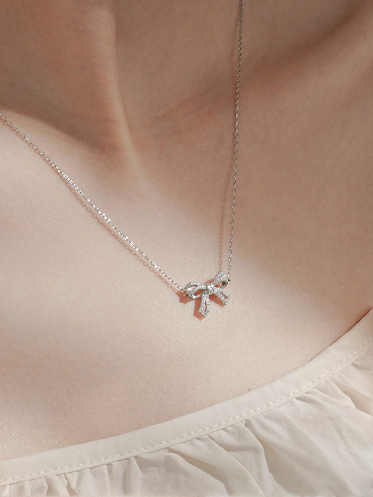 [Silver925] Mysore Bow Necklace (#silver#gold)