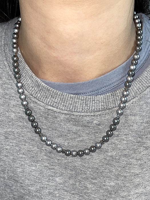Surgical Steel X Ocean pearl Link Necklace