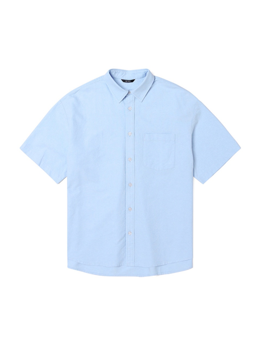 23 SS 오버핏 옥스퍼드 반팔 셔츠 (SKY BLUE)