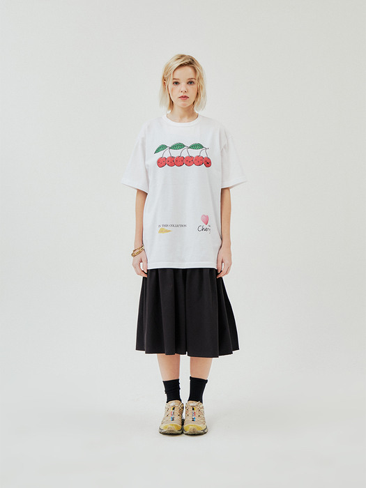 OVERFITTED CHERRY T-SHIRT_WHITE