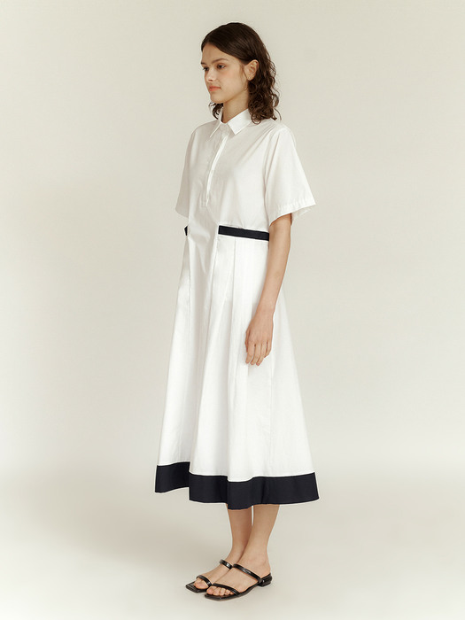 4.69 Classy shirt dress (White)