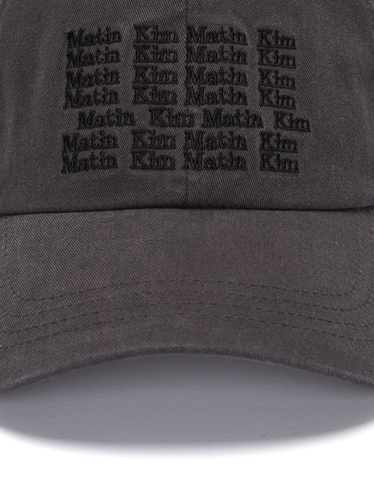 LETTERING BALL CAP IN CHARCOAL