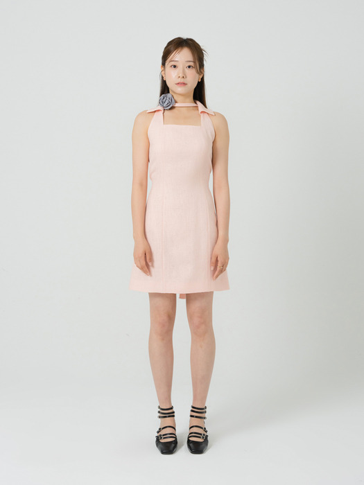 Rose Chocker Mini Dress