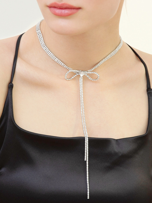 cubic ribbon necklace