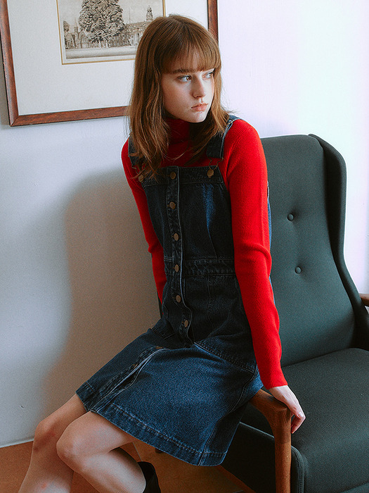 DENIM OVERALL ONE-PIECE BLUE