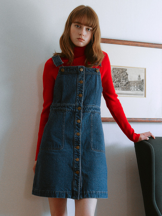 DENIM OVERALL ONE-PIECE BLUE