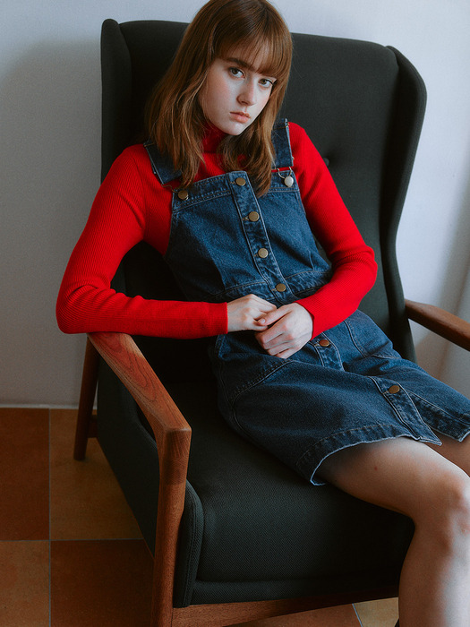 DENIM OVERALL ONE-PIECE BLUE