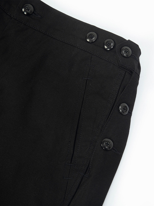 Side button b.d.u pants (black)