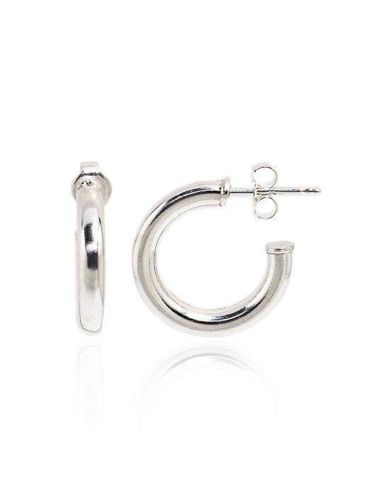 C Ring Silver Earring Ie352 [Silver]