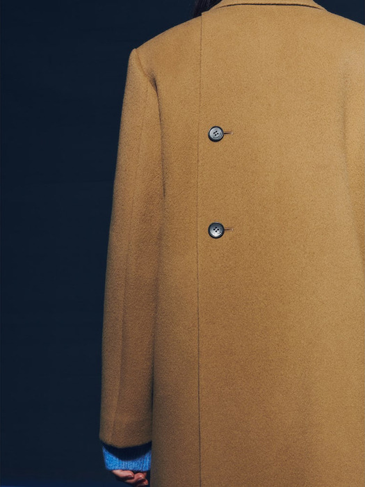 Signature Back Button Tailored Coat  Camel Beige (KE3X30M01A)