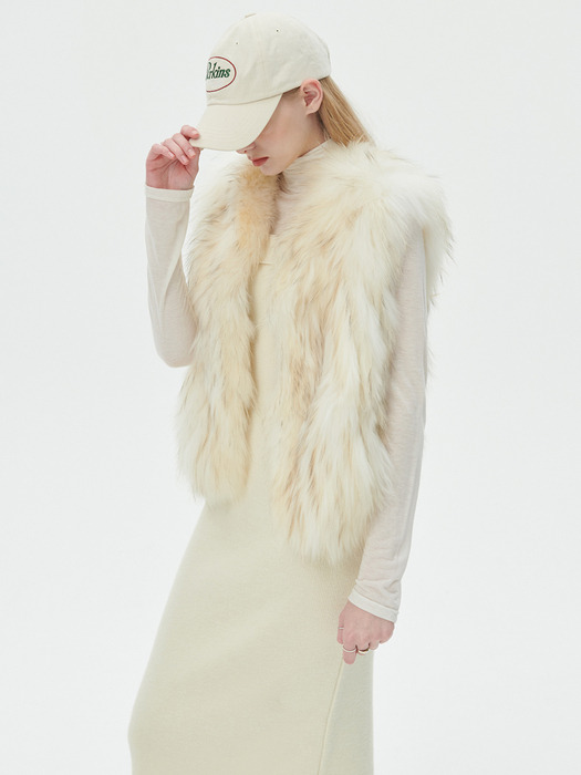 Fox Fur Vest [3color]