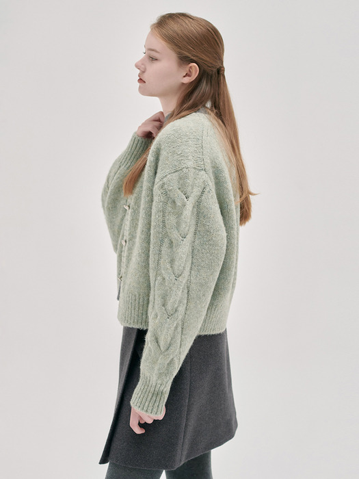 23WN cable point cardigan [3colors]