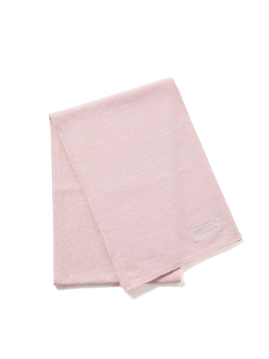 CASHMERE BLENDED MUFFLER SATIN LOGO_PINK