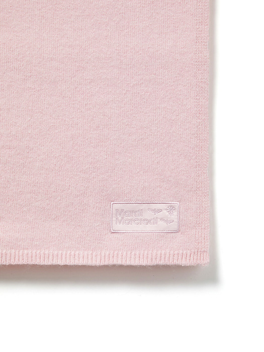 CASHMERE BLENDED MUFFLER SATIN LOGO_PINK