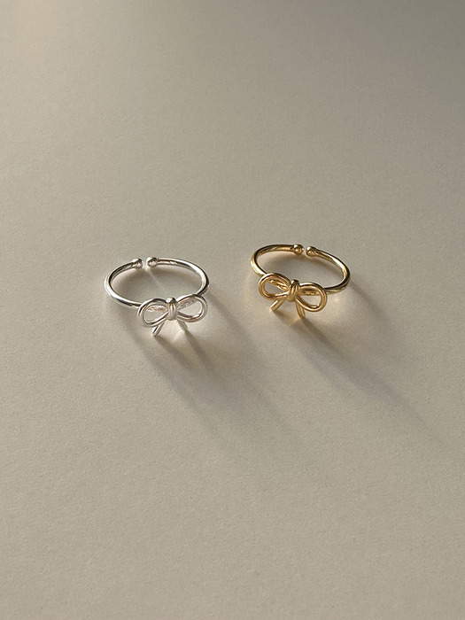 [925silver] Minimi ribbon ring (2color)