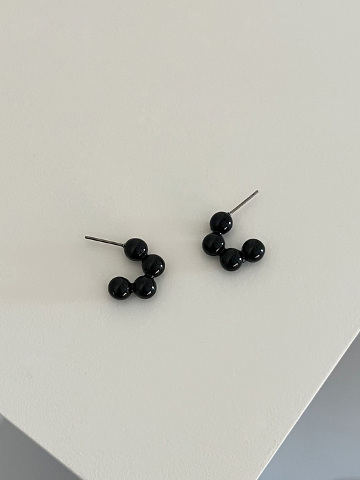 black ball ring earrings